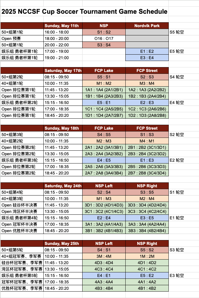 schedule