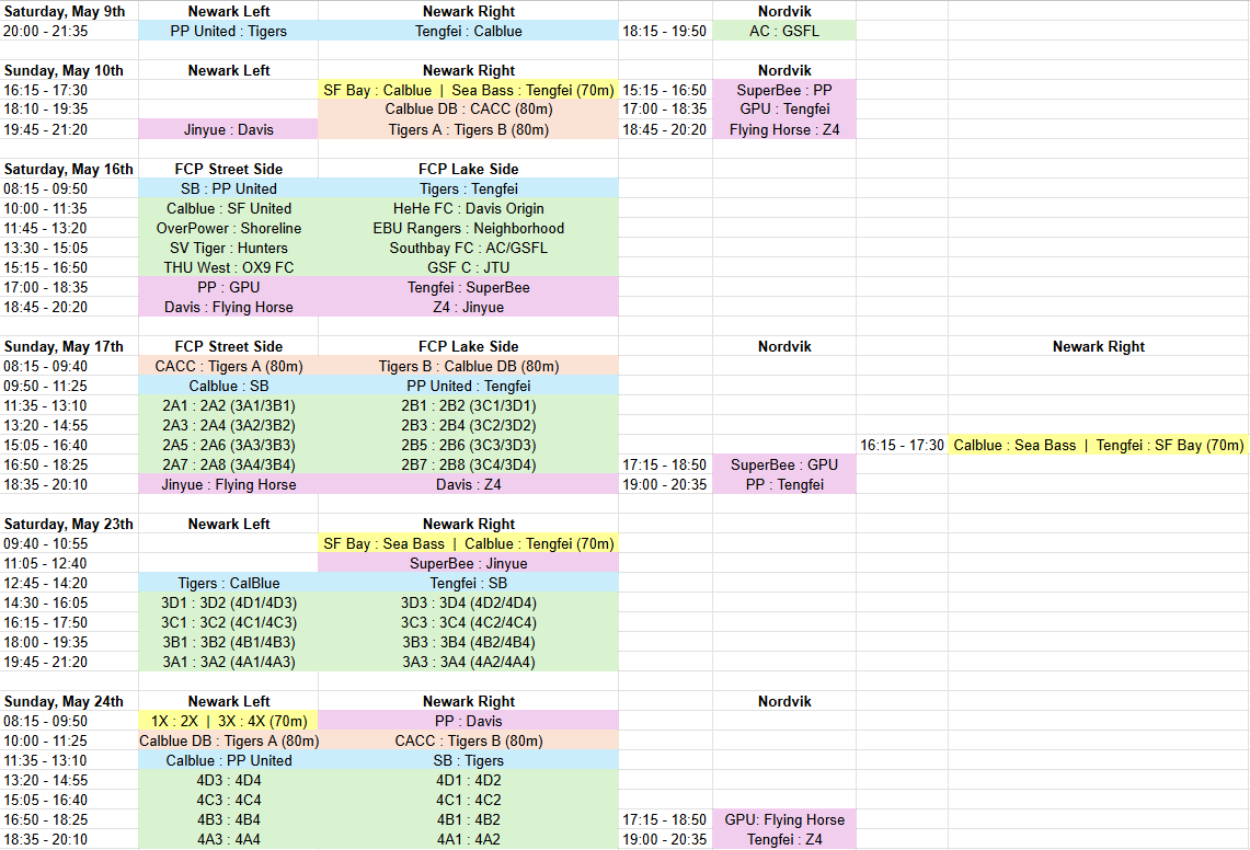 schedule